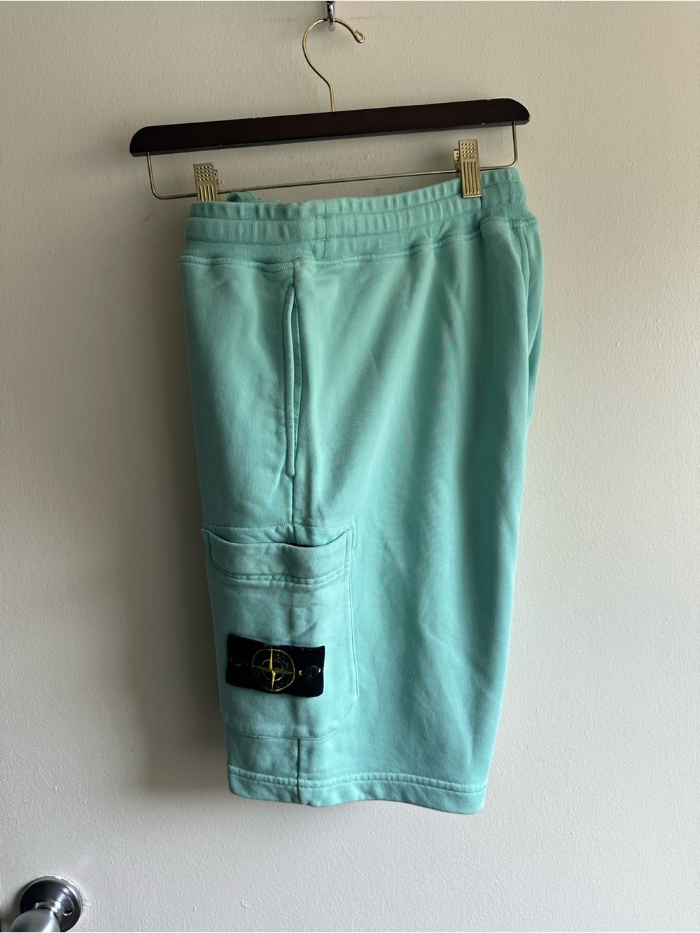 Stone Island Light Aqua Cotton Shorts US M